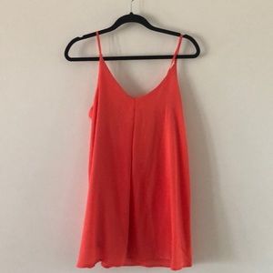 Coral shift dress